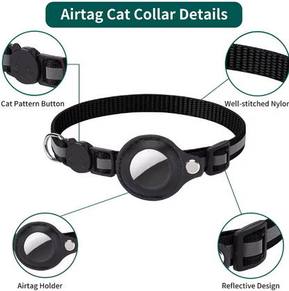 PawTrack AirTag Case & Reflective Pet Collar