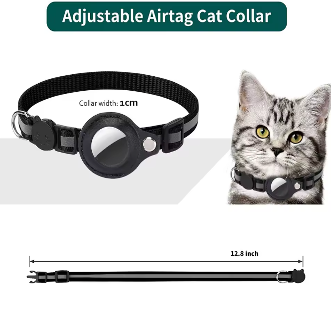 PawTrack AirTag Case & Reflective Pet Collar