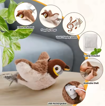 BirdPlay Rechargeable Flapping Wings Cat Toy
