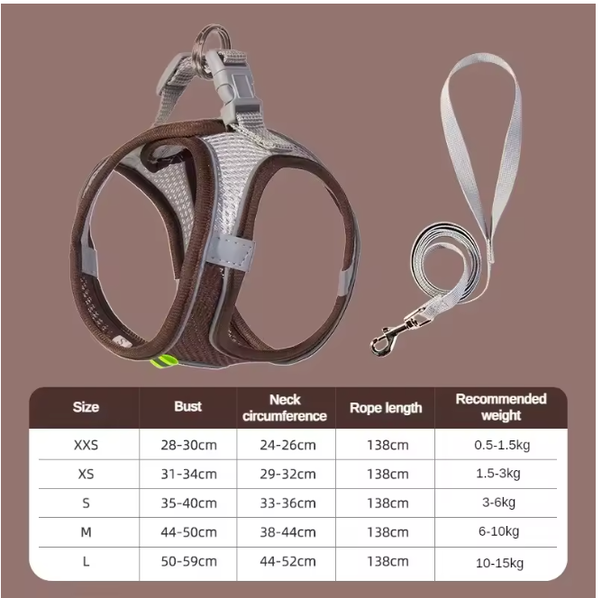 PuppyFlex Adjustable Harness & Leash Set