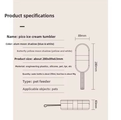 Dual-Chamber Pet Travel Bottle