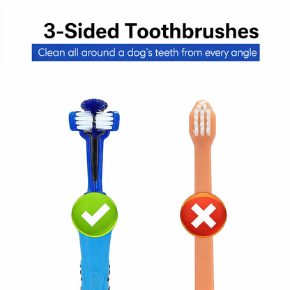 BrightBite Triple-Head Dog Toothbrush