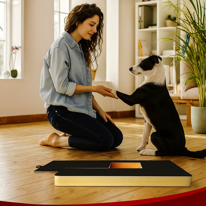 PfotenSpiel – Leckerli-Spielplatte mit Krallenpflege für Hunde