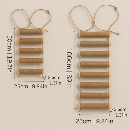 WandAbenteuer – Kletterbrücke & Hängeleiter für Katzenwandmontage