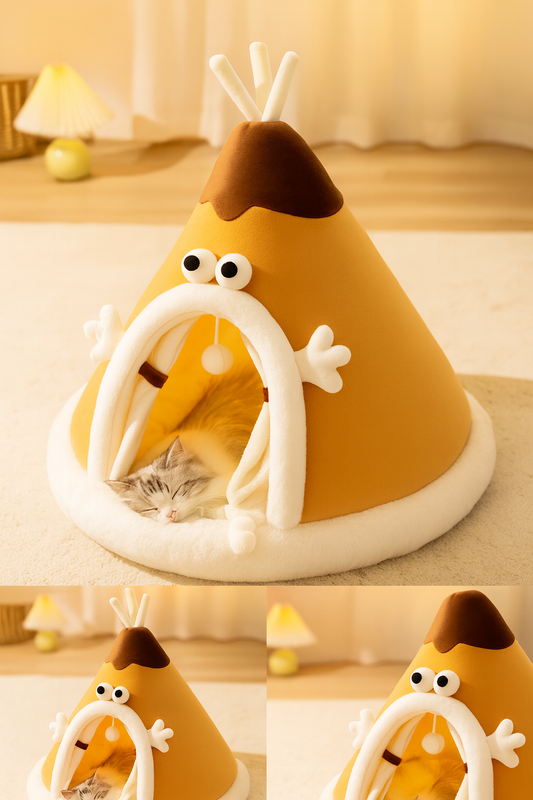 Katzenzelt im Tipi-Design