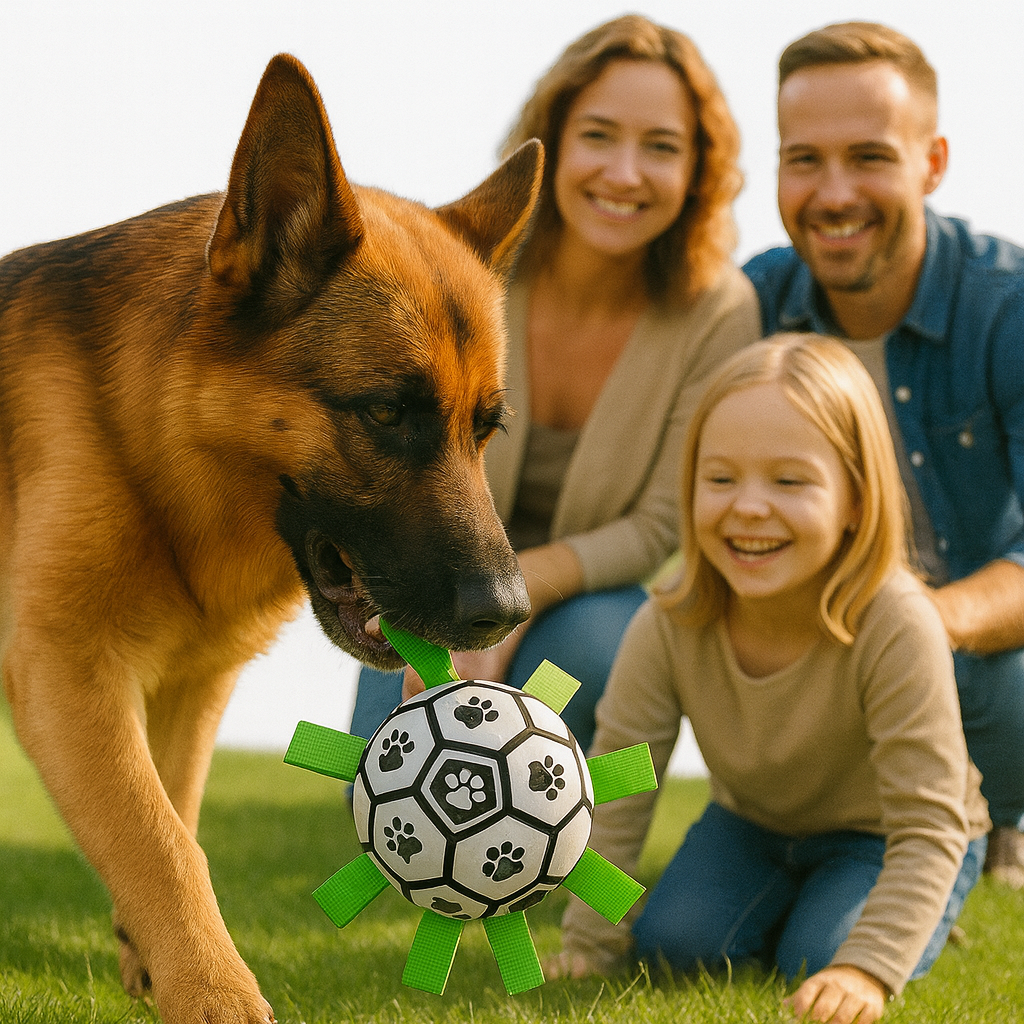 Robuster Hundeball mit Zuggriffen