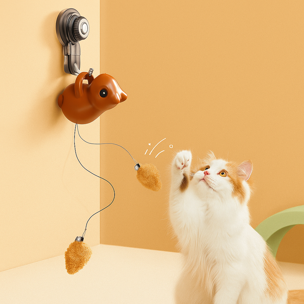 SchwanzJäger – Eichhörnchen-Schwanz Spielzeug für Katzen