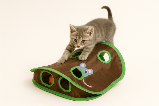 Interaktives Katzenspielzeug mit 9 Löchern