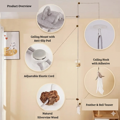 Hanging 'Catch & Snack' Interactive Cat Toy