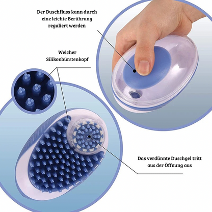 2-in-1 Silikon-Badebürste