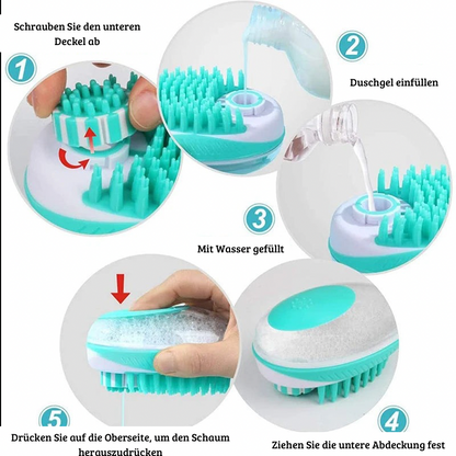 2-in-1 Silikon-Badebürste