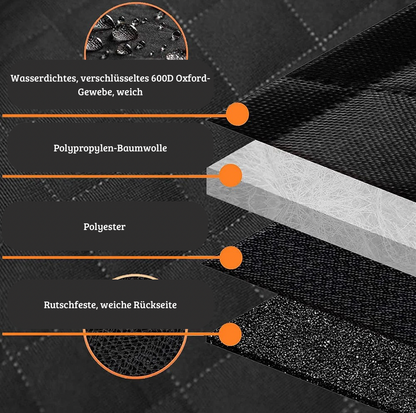 Wasserdichter Autositzschutz für Hunde mit Netzfenster