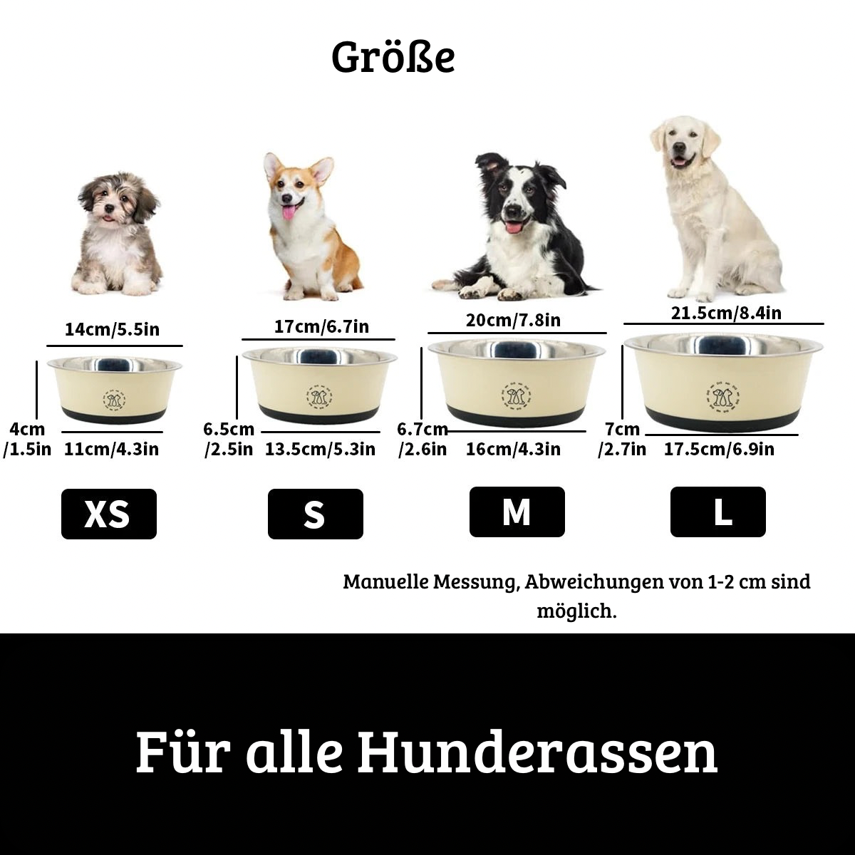 Rutschfester Edelstahlnapf