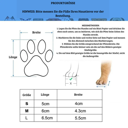 Wasserdichte Hundesocken mit Gummisohle