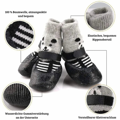 Wasserdichte Hundesocken mit Gummisohle