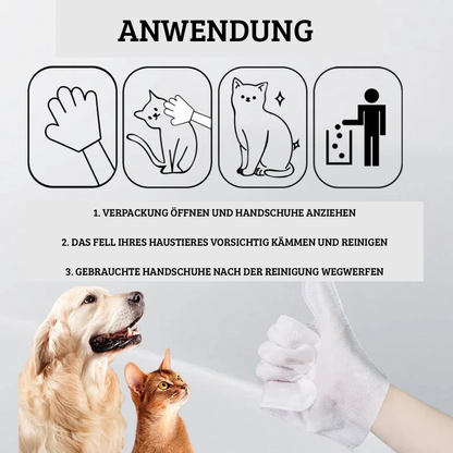Einweg-Reinigungshandschuhe für Haustiere
