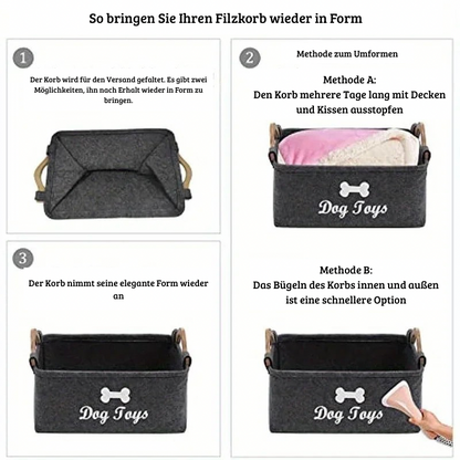 Filz-Spielzeugbox für Haustiere