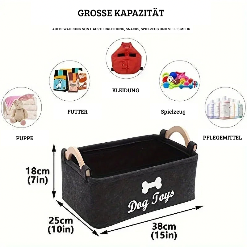 Filz-Spielzeugbox für Haustiere