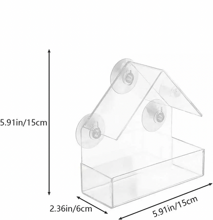 Fenster-Vogelfutterhaus mit starken Saugnäpfen
