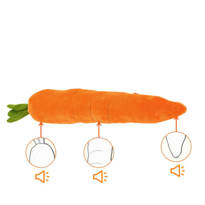 KarotteQuietscher – Hundespielzeug Karottenform mit Quietscher