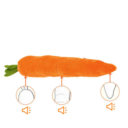 KarotteQuietscher – Hundespielzeug Karottenform mit Quietscher