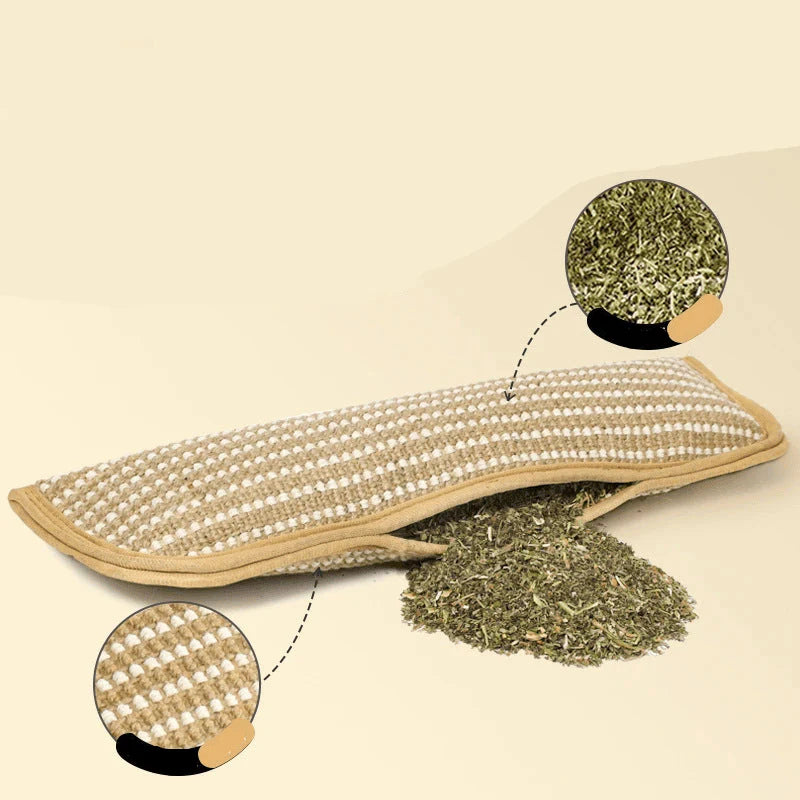 Kratze & Schnurre – Katzenkratzpad aus Hanf mit Katzenminze