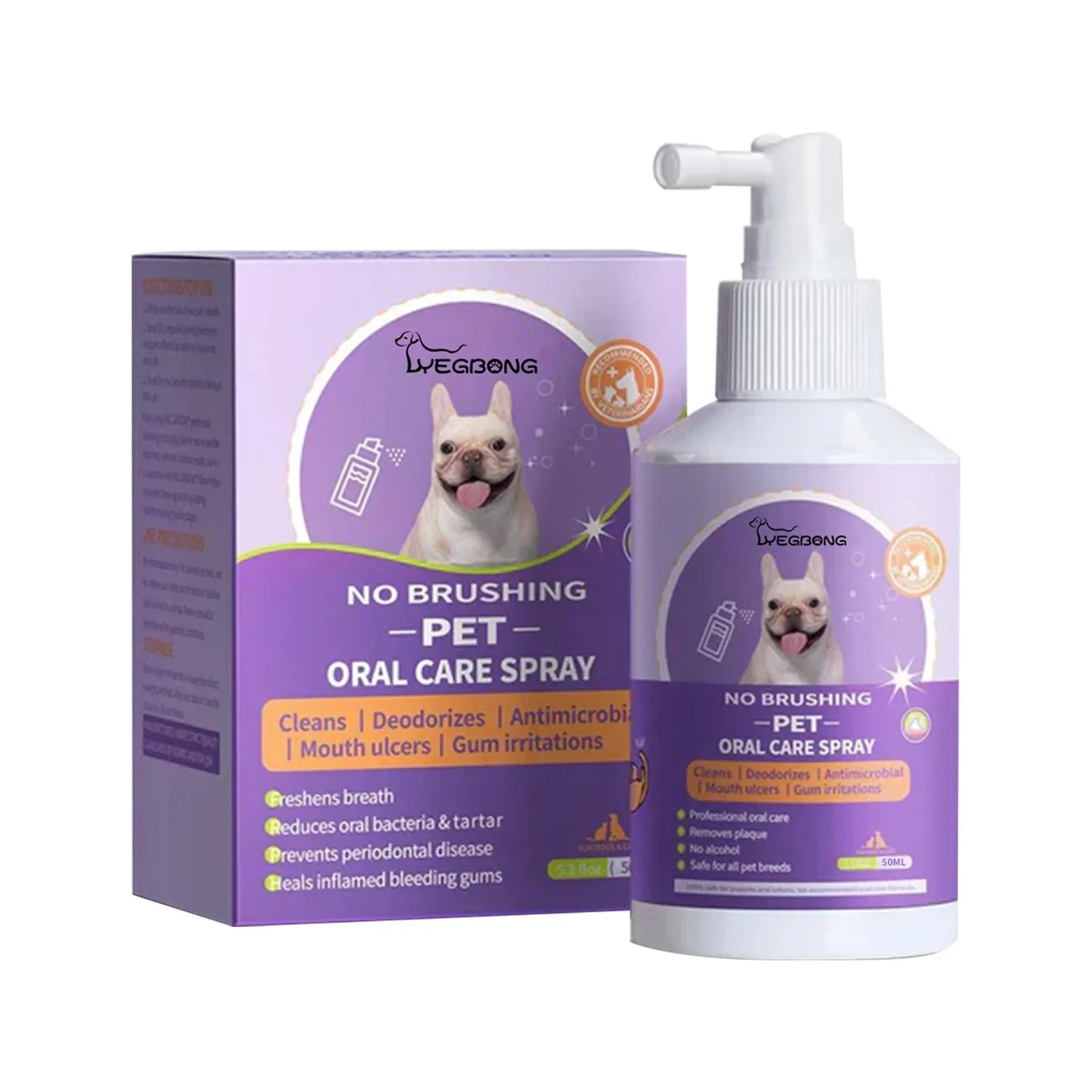 Mundspray für Hunde & Katzen – 50 ml Zahnreinigung & Atemfrische