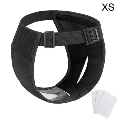 Verstellbare Hundewindel für Hündinnen mit 3 Einlagen