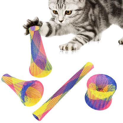 10er-Set bunte Katzenspiel-Federn