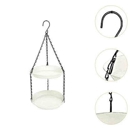 Großer Hängender Vogelfutterspender mit Doppelschale