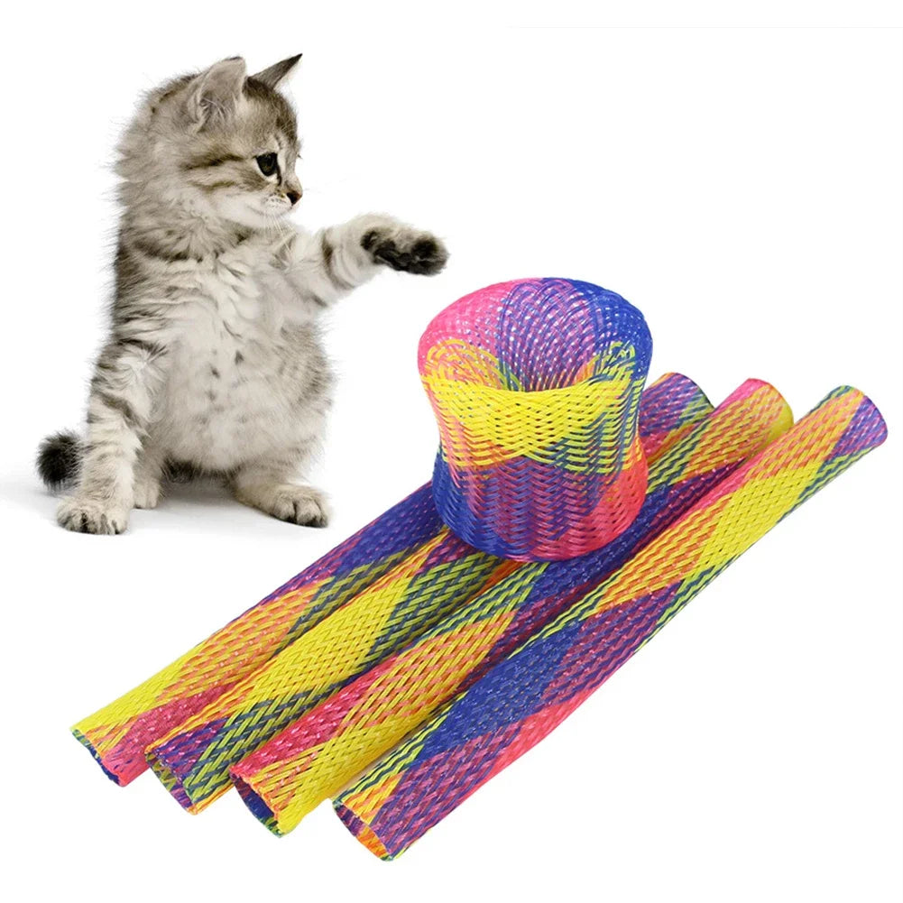 10er-Set bunte Katzenspiel-Federn