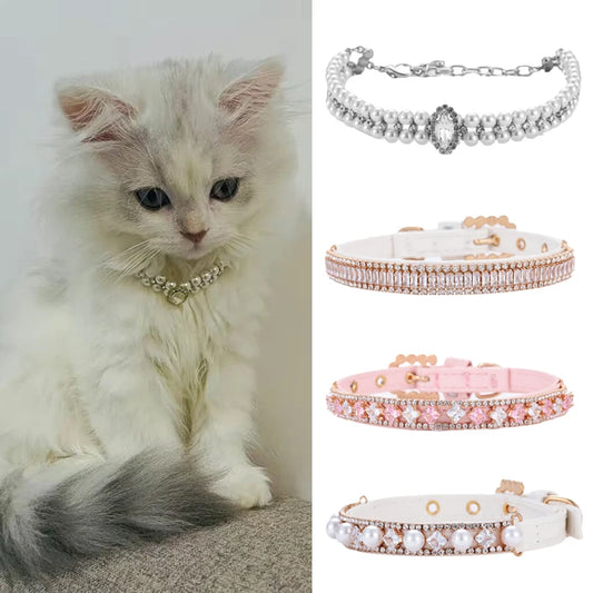Perlenhalsband mit Strass