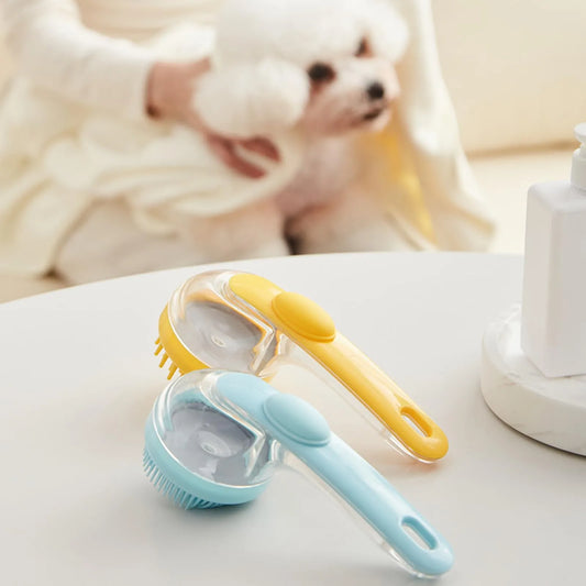 Silikon Haustier-Bürste mit Griff