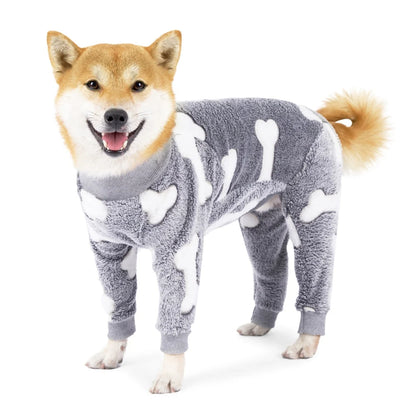 Flanell Hundepyjama für Winter
