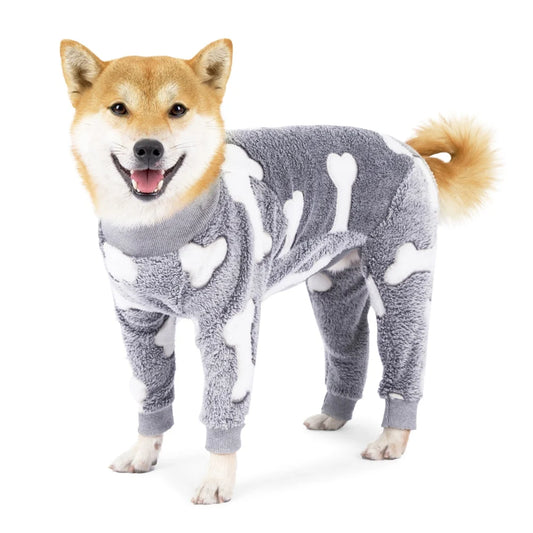 Flanell Hundepyjama für Winter