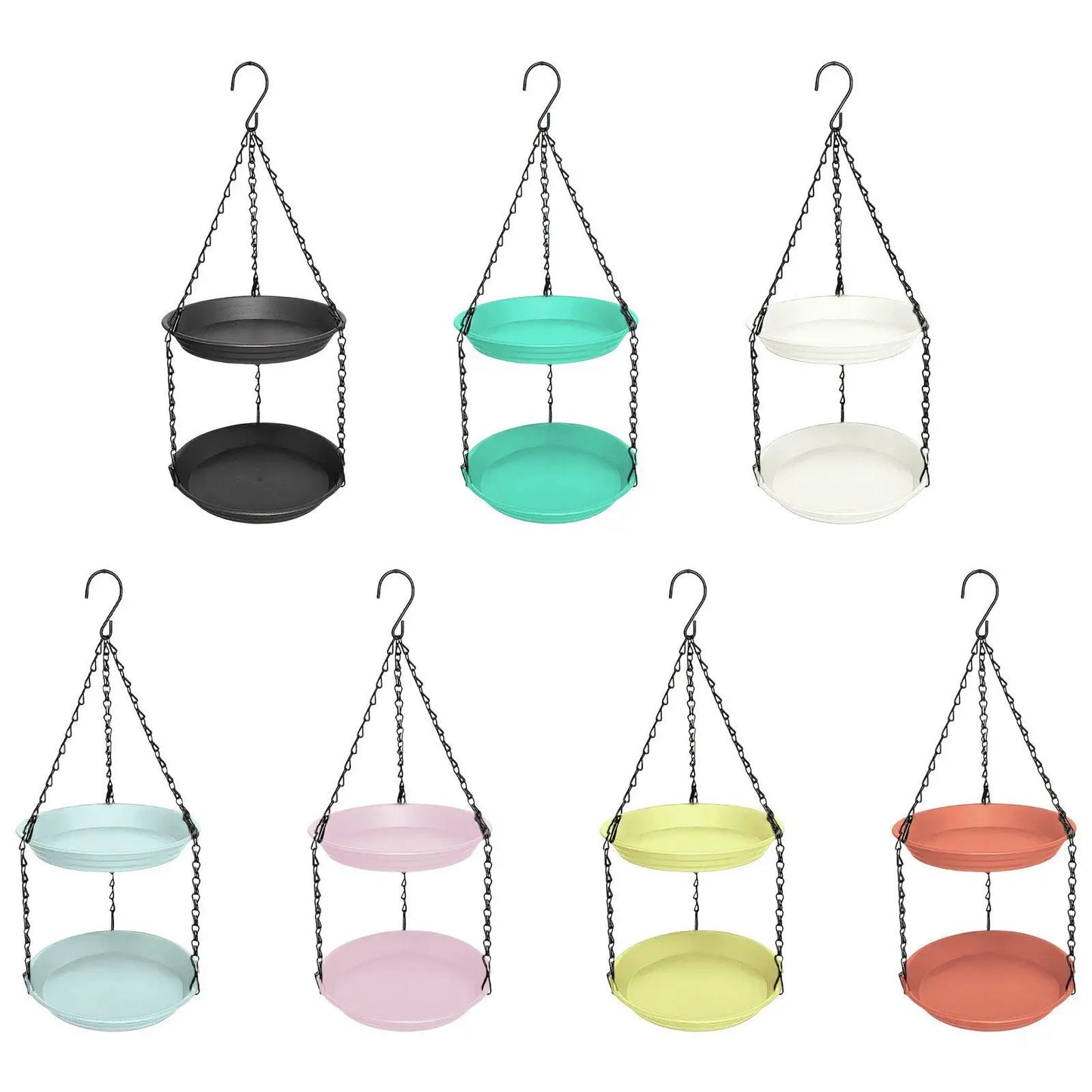 Großer Hängender Vogelfutterspender mit Doppelschale