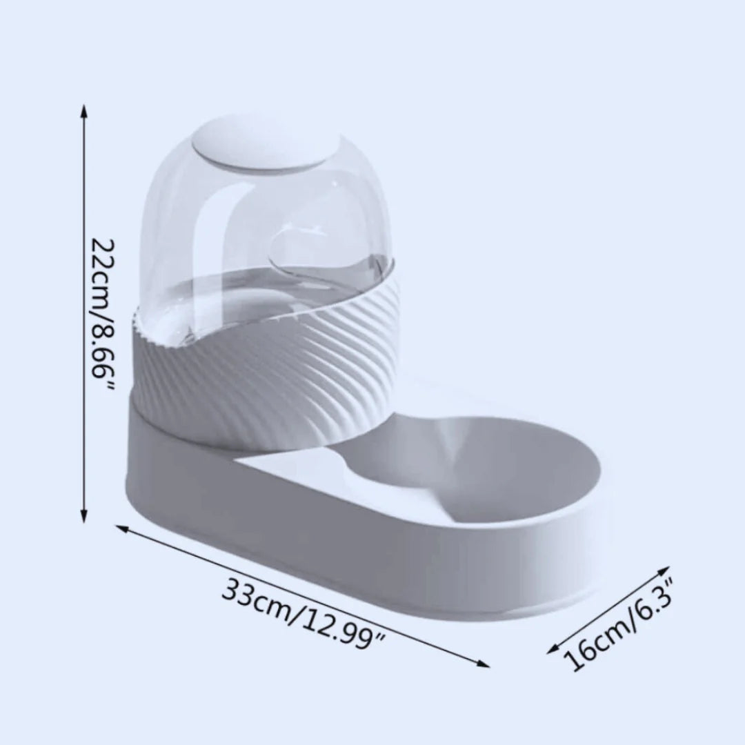 DesignFutterStation – Futterstation mit Glaskuppel & Anti-Rutsch-Basis