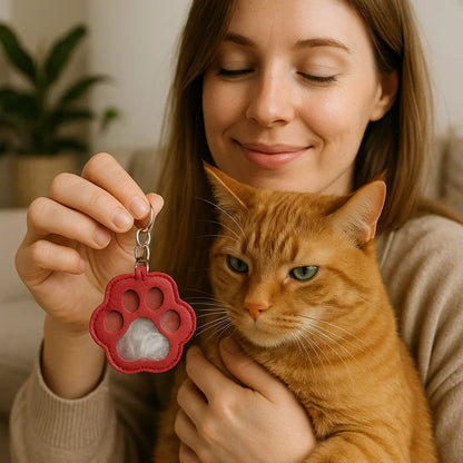 Erinnerungs-Band – Leder-Schlüsselanhänger zur Aufbewahrung von Tierhaaren