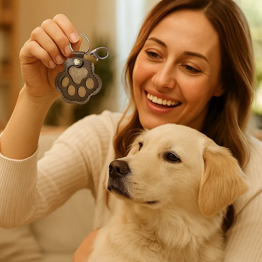 Erinnerungs-Band – Leder-Schlüsselanhänger zur Aufbewahrung von Tierhaaren