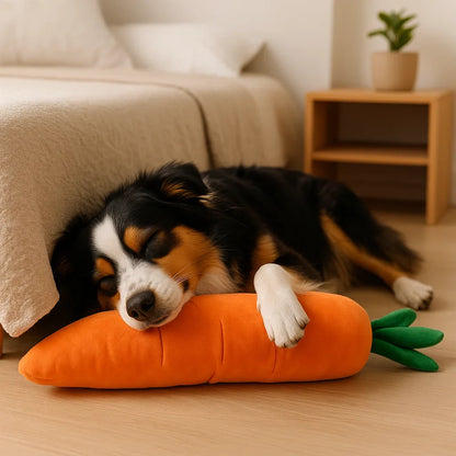 KarotteQuietscher – Hundespielzeug Karottenform mit Quietscher