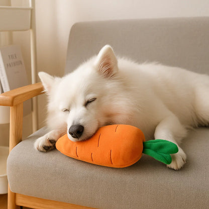 KarotteQuietscher – Hundespielzeug Karottenform mit Quietscher