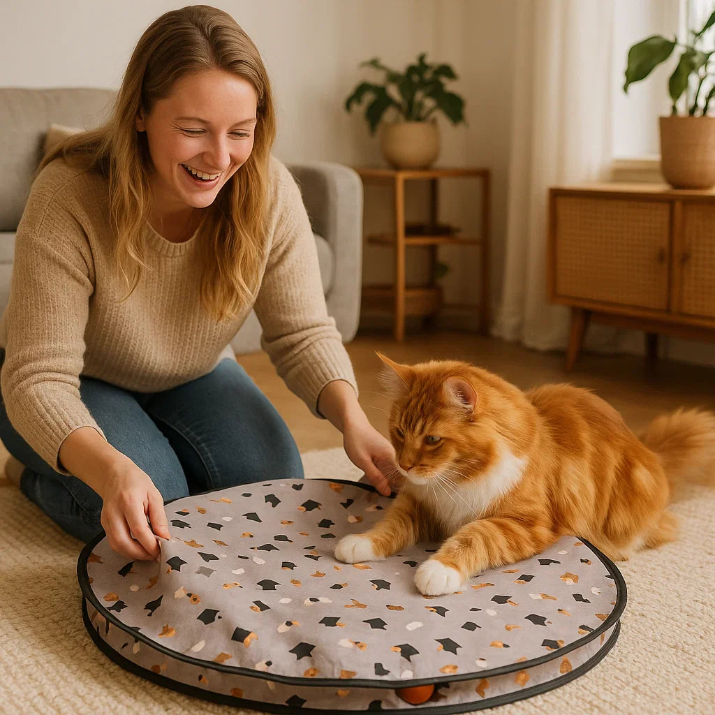 Interaktiver Katzenball mit Versteckfunktion